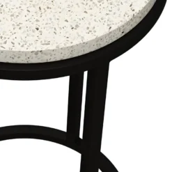 Table D'appoint Ronde Gyda En Terrazzo D30 Cm -Pas Cher Mobiliora Magasin table basse 13006327