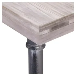 Table Basse Rectangulaire - Bois Et Tube Industriel Patine - 120 X 80 X 45 Cm - TULO -Pas Cher Mobiliora Magasin table basse 13013371