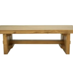 Table Basse En Teck - Coloris : Naturel - LENIDA -Pas Cher Mobiliora Magasin table basse 13046405