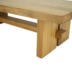 Table Basse En Teck - Coloris : Naturel - LENIDA -Pas Cher Mobiliora Magasin table basse 13046409