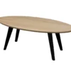 Table Basse Ovale Massif Et Laqué - 120L X 60P -Pas Cher Mobiliora Magasin table basse 13135495