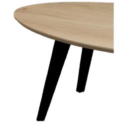 Table Basse Ovale Massif Et Laqué - 120L X 60P 5 Table Basse Ovale Massif Et Laqué - 120L X 60P -Pas Cher Mobiliora Magasin table basse 13135497