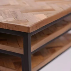 Bobokan - 3 Tables Basses Gigognes Carrées En Métal Et Teck Recyclé - Couleur - Bois Clair / Noir 13 Bobokan - 3 Tables Basses Gigognes Carrées En Métal Et Teck Recyclé - Couleur - Bois Clair / Noir -Pas Cher Mobiliora Magasin table basse 13287793