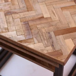 Bobokan - 3 Tables Basses Gigognes Carrées En Métal Et Teck Recyclé - Couleur - Bois Clair / Noir 14 Bobokan - 3 Tables Basses Gigognes Carrées En Métal Et Teck Recyclé - Couleur - Bois Clair / Noir -Pas Cher Mobiliora Magasin table basse 13287795