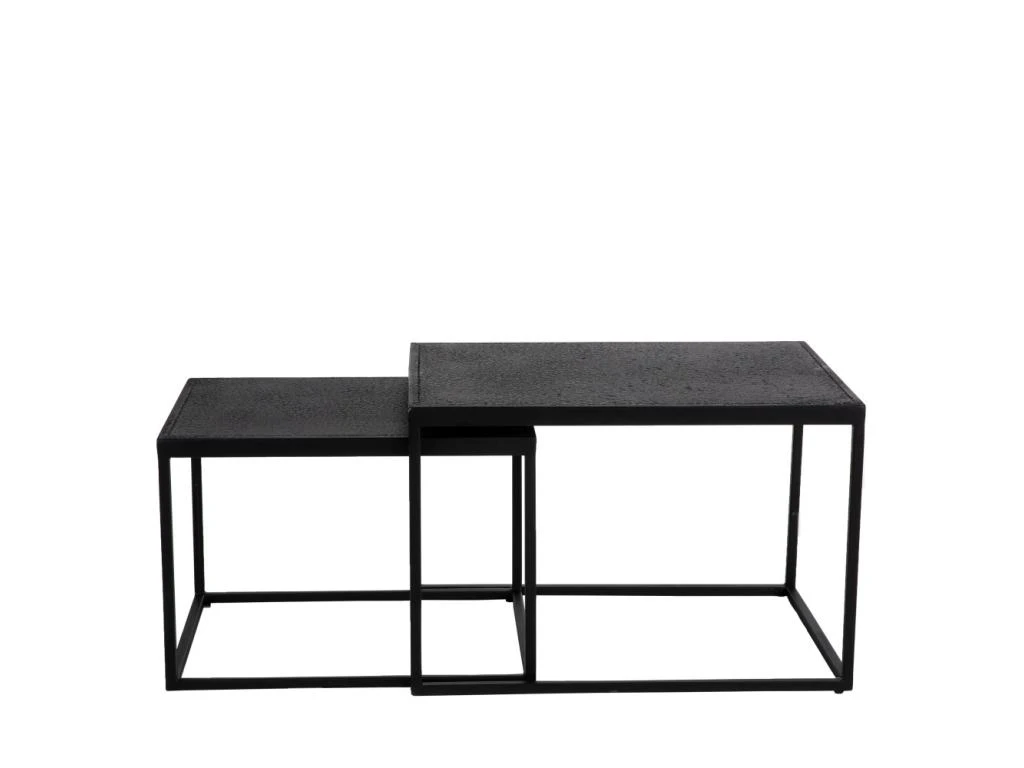 Binbrook - Lot De 2 Tables Basses Gigognes Indoor/outdoor En Métal - Couleur - Noir 3 Binbrook - Lot De 2 Tables Basses Gigognes Indoor/outdoor En Métal - Couleur - Noir