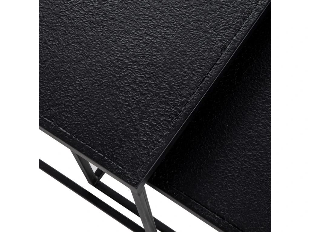 Binbrook - Lot De 2 Tables Basses Gigognes Indoor/outdoor En Métal - Couleur - Noir 5 Binbrook - Lot De 2 Tables Basses Gigognes Indoor/outdoor En Métal - Couleur - Noir – Image 3