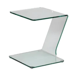 Bout De Canapé Verre Courbé - CLEAN