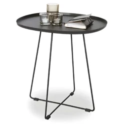 Otis - Table Basse En Métal Piètement Croisé - Couleur - Noir -Pas Cher Mobiliora Magasin table basse 13390221
