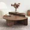 Lot De 2 Tables Basses - Coloris : Naturel - ALOEVA -Pas Cher Mobiliora Magasin table basse 13433779