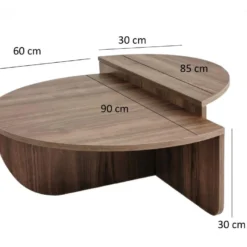 Lot De 2 Tables Basses - Coloris : Naturel - ALOEVA -Pas Cher Mobiliora Magasin table basse 13433793