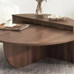 Lot De 2 Tables Basses - Coloris : Naturel - ALOEVA -Pas Cher Mobiliora Magasin table basse 13433795