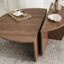 Lot De 2 Tables Basses - Coloris : Naturel - ALOEVA -Pas Cher Mobiliora Magasin table basse 13433801