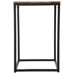 Table D'appoint En Bois D'Acacia Et Métal Noir -Pas Cher Mobiliora Magasin table basse 13455897