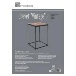 Table D'appoint En Bois D'Acacia Et Métal Noir -Pas Cher Mobiliora Magasin table basse 13455901