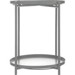 Table à Café 2 Plateaux Coloris Gris H 52 Cm -Pas Cher Mobiliora Magasin table basse 13472531