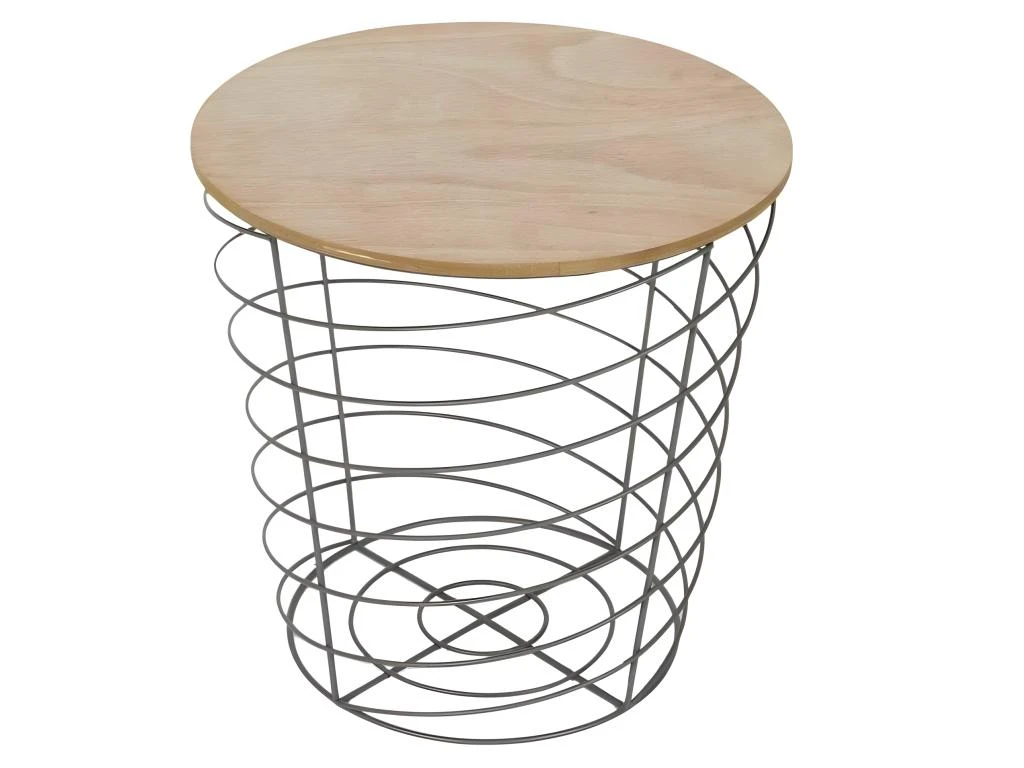 Table D'Appoint Design "Cyclone" 40cm Gris 3 Table D'Appoint Design "Cyclone" 40cm Gris