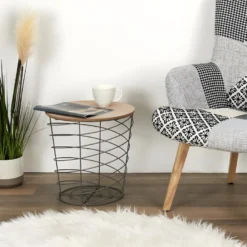 Table D'Appoint Design "Cyclone" 40cm Gris 11 Table D'Appoint Design "Cyclone" 40cm Gris -Pas Cher Mobiliora Magasin table basse 13476863