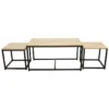 Tables Gigognes En Bois Et Métal Seattle (Lot De 3)