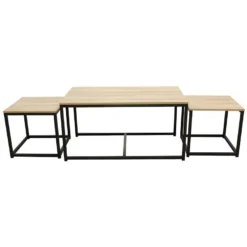 Tables Gigognes En Bois Et Métal Seattle (Lot De 3)