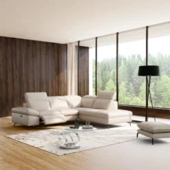 Table Basse Avec Plateaux Pivotants - Céramique, Verre Trempé Et Métal - Effet Marbre Blanc - JOLINE -Pas Cher Mobiliora Magasin table basse 13603869