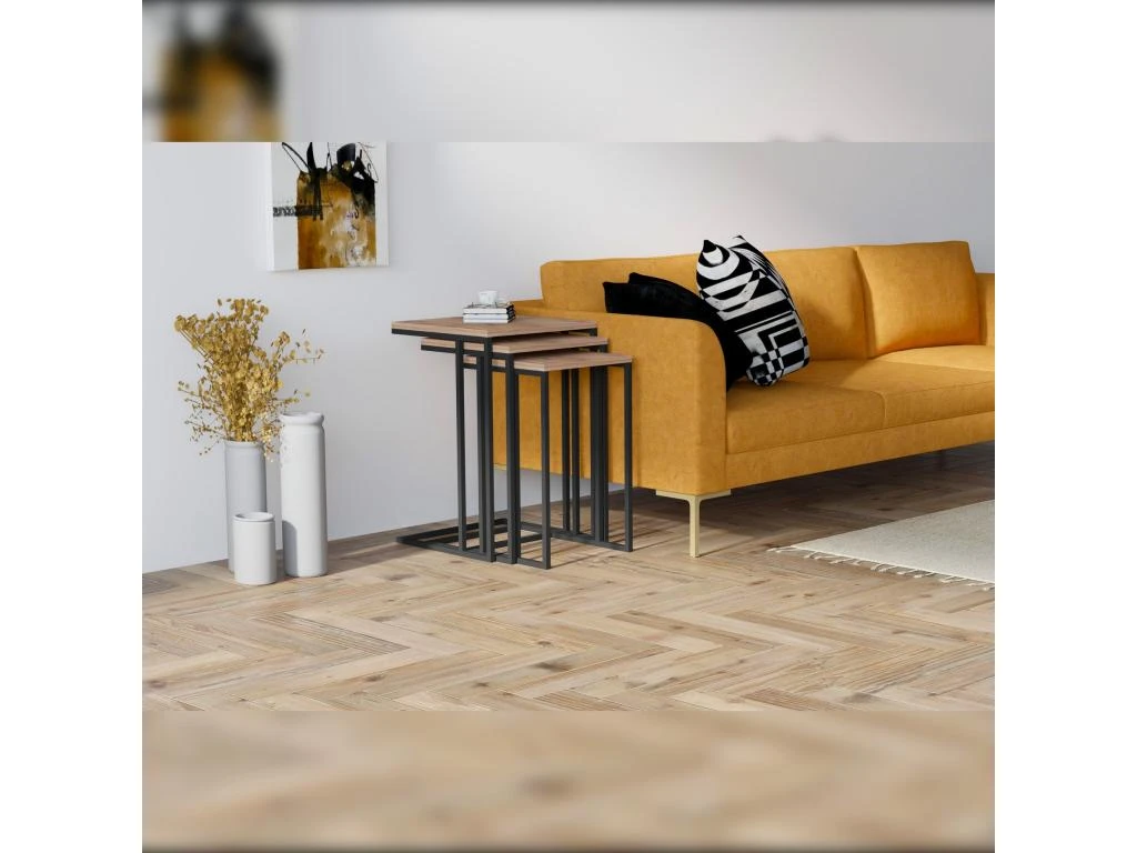 Table Gigogne, 100 % Aggloméré Plaqué Mélamine, Couleur Atlantique Noir 40x61.8x40 5 Table Gigogne, 100 % Aggloméré Plaqué Mélamine, Couleur Atlantique Noir 40x61.8x40 – Image 3