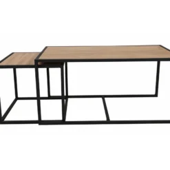 Ensemble De Tables D'appoint, 100 % Aggloméré Plaqué Mélamine, Couleur Chêne Noir 104x50x50 10 Ensemble De Tables D'appoint, 100 % Aggloméré Plaqué Mélamine, Couleur Chêne Noir 104x50x50 -Pas Cher Mobiliora Magasin table basse 13678647