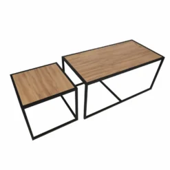 Ensemble De Tables D'appoint, 100 % Aggloméré Plaqué Mélamine, Couleur Chêne Noir 104x50x50 11 Ensemble De Tables D'appoint, 100 % Aggloméré Plaqué Mélamine, Couleur Chêne Noir 104x50x50 -Pas Cher Mobiliora Magasin table basse 13678649