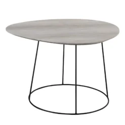 Table D'Appoint Design "Gigogne Ovale" 69cm Naturel