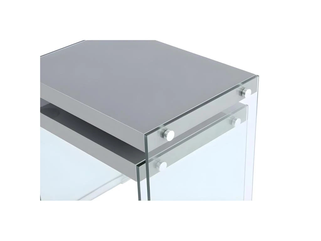 Lot De 2 Tables D'Appoint "Elementary" 46cm Gris 4 Lot De 2 Tables D'Appoint "Elementary" 46cm Gris – Image 2