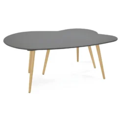 Lot De 2 Tables Gigognes "Rauma" 116cm Gris Foncé 11 Lot De 2 Tables Gigognes "Rauma" 116cm Gris Foncé -Pas Cher Mobiliora Magasin table basse 13795613