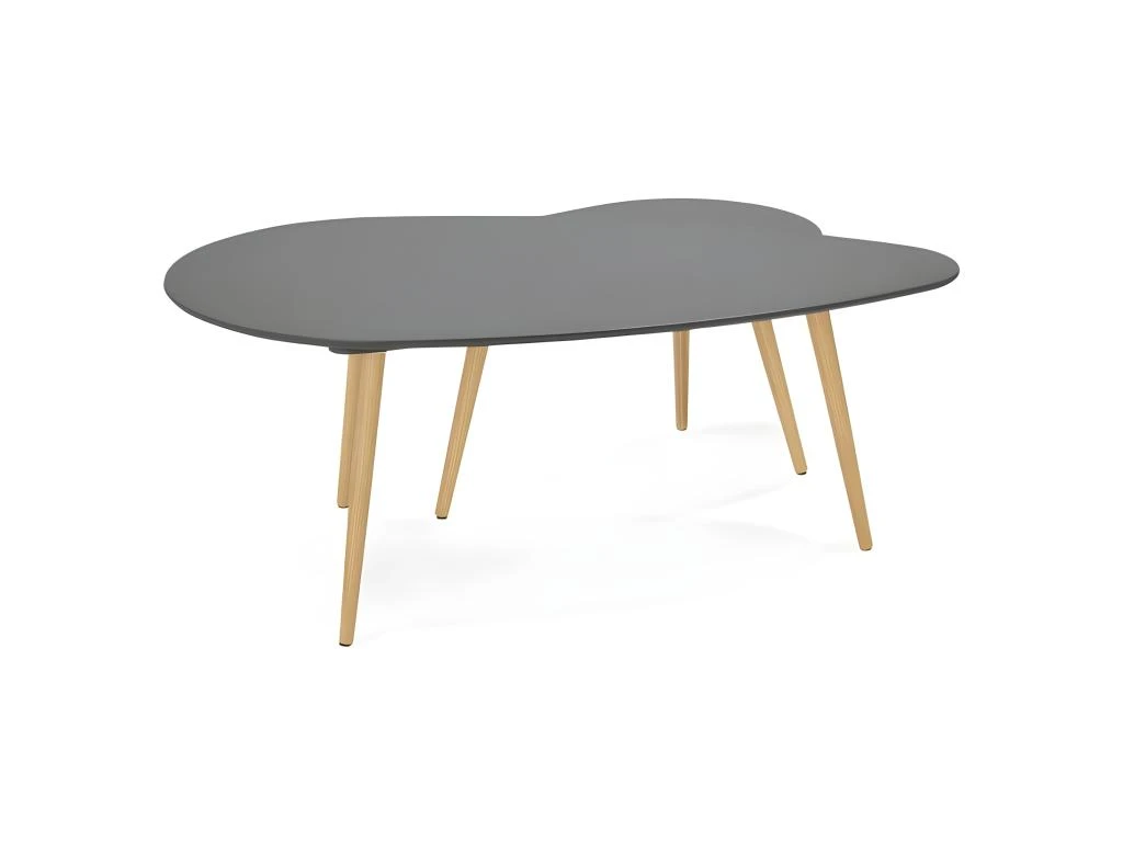 Lot De 2 Tables Gigognes "Rauma" 116cm Gris Foncé 7 Lot De 2 Tables Gigognes "Rauma" 116cm Gris Foncé – Image 5