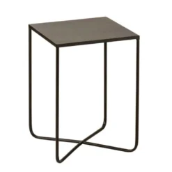 Table Gigogne Design "Pied En Croix" 50cm Noir