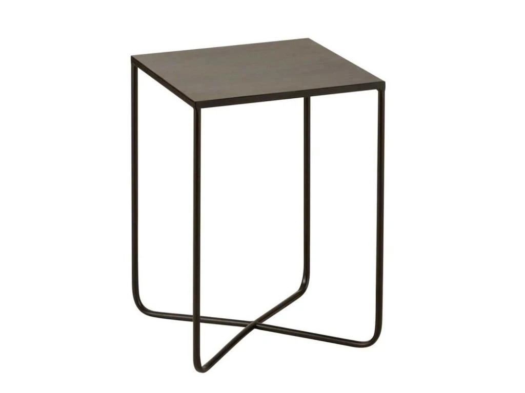 Table Gigogne Design "Pied En Croix" 50cm Noir 3 Table Gigogne Design "Pied En Croix" 50cm Noir