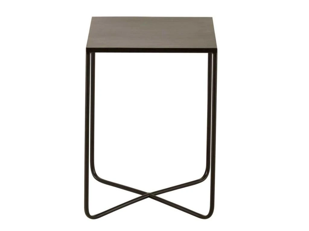 Table Gigogne Design "Pied En Croix" 50cm Noir 4 Table Gigogne Design "Pied En Croix" 50cm Noir – Image 2