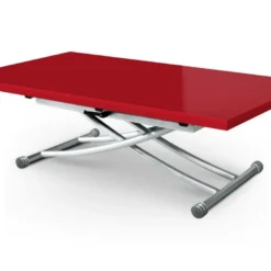 Table Basse Relevable Carrera XL Rouge Laqué