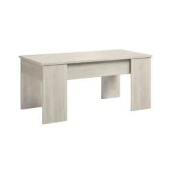 CLARIO - Table Basse Relevable Effet Bois Clair