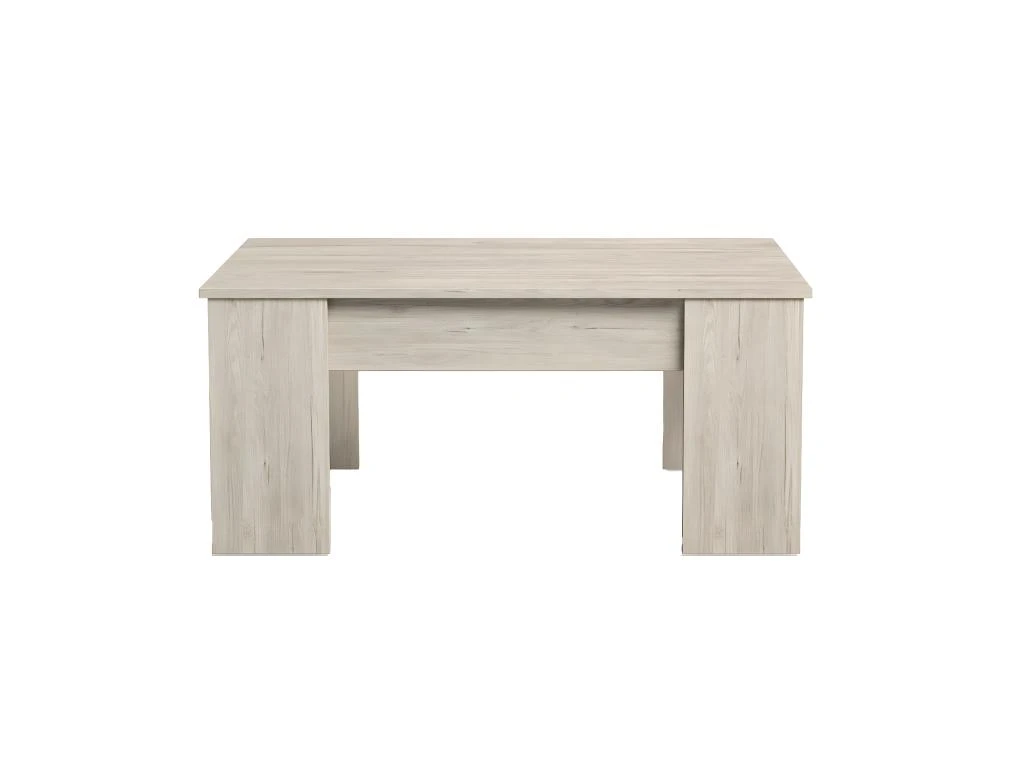 CLARIO - Table Basse Relevable Effet Bois Clair 4 CLARIO - Table Basse Relevable Effet Bois Clair â Image 2