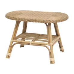 Table Basse Ovale Rotin Naturel