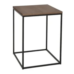 Table D'appoint De Salon Orinoco Noyer Noir 45x45x45 Cm
