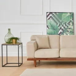 Table D'appoint De Salon Orinoco Noyer Noir 45x45x45 Cm -Pas Cher Mobiliora Magasin table basse 13987875