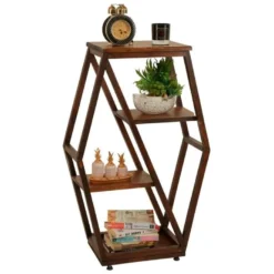 Table D'appoint De Salon Roe Moderne Noyer 38x25x90 Cm -Pas Cher Mobiliora Magasin table basse 13987885