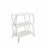Table D'appoint De Salon Mississipi Moderne Blanc 48x75x31 Cm -Pas Cher Mobiliora Magasin table basse 13987891