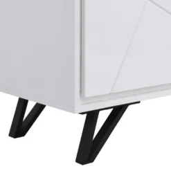 Table Basse 2 Tiroirs Avec LEDs En MDF - Blanc Laqué - SALIANO -Pas Cher Mobiliora Magasin table basse 14212625