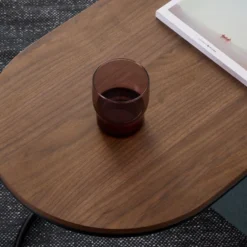 Table Basse + 2 Poufs En Tissu - Naturel Et Bleu - ADAR -Pas Cher Mobiliora Magasin table basse 14276539