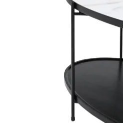 Table Basse Double Plateau En Céramique Et Bois D'hévéa - Effet Marbre Blanc Et Noir - FUDILA 14 Table Basse Double Plateau En Céramique Et Bois D'hévéa - Effet Marbre Blanc Et Noir - FUDILA -Pas Cher Mobiliora Magasin table basse 14289963