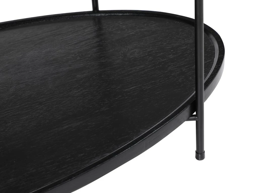 Table Basse Double Plateau En Céramique Et Bois D'hévéa - Effet Marbre Blanc Et Noir - FUDILA 9 Table Basse Double Plateau En Céramique Et Bois D'hévéa - Effet Marbre Blanc Et Noir - FUDILA – Image 7