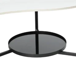 Table Basse Avec 1 étagère - Céramique, Verre Et Métal - Effet Marbre Blanc Et Noir - MURIENA 15 Table Basse Avec 1 étagère - Céramique, Verre Et Métal - Effet Marbre Blanc Et Noir - MURIENA -Pas Cher Mobiliora Magasin table basse 14289981