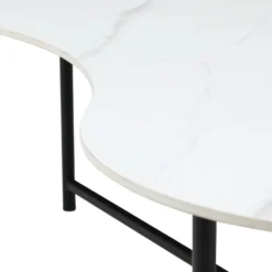 Table Basse Avec 1 étagère - Céramique, Verre Et Métal - Effet Marbre Blanc Et Noir - MURIENA 14 Table Basse Avec 1 étagère - Céramique, Verre Et Métal - Effet Marbre Blanc Et Noir - MURIENA -Pas Cher Mobiliora Magasin table basse 14289983