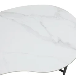 Table Basse Avec 1 étagère - Céramique, Verre Et Métal - Effet Marbre Blanc Et Noir - MURIENA 13 Table Basse Avec 1 étagère - Céramique, Verre Et Métal - Effet Marbre Blanc Et Noir - MURIENA -Pas Cher Mobiliora Magasin table basse 14289985