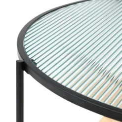 Table Basse Avec 1 étagère - Verre, Bois D'hévéa Et Métal - Naturel Et Noir - MUNITA 12 Table Basse Avec 1 étagère - Verre, Bois D'hévéa Et Métal - Naturel Et Noir - MUNITA -Pas Cher Mobiliora Magasin table basse 14289999